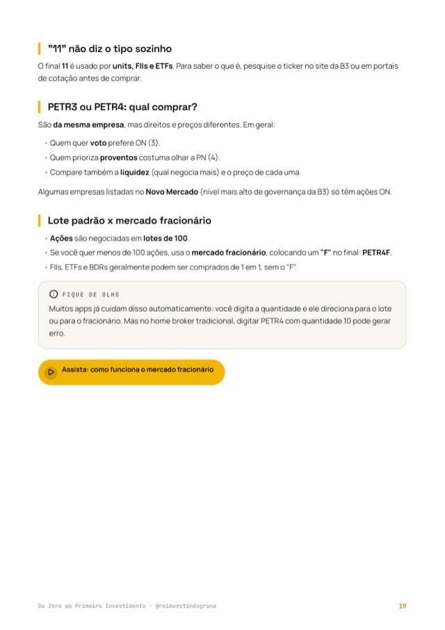 Página 19: decifrando os tickers da bolsa